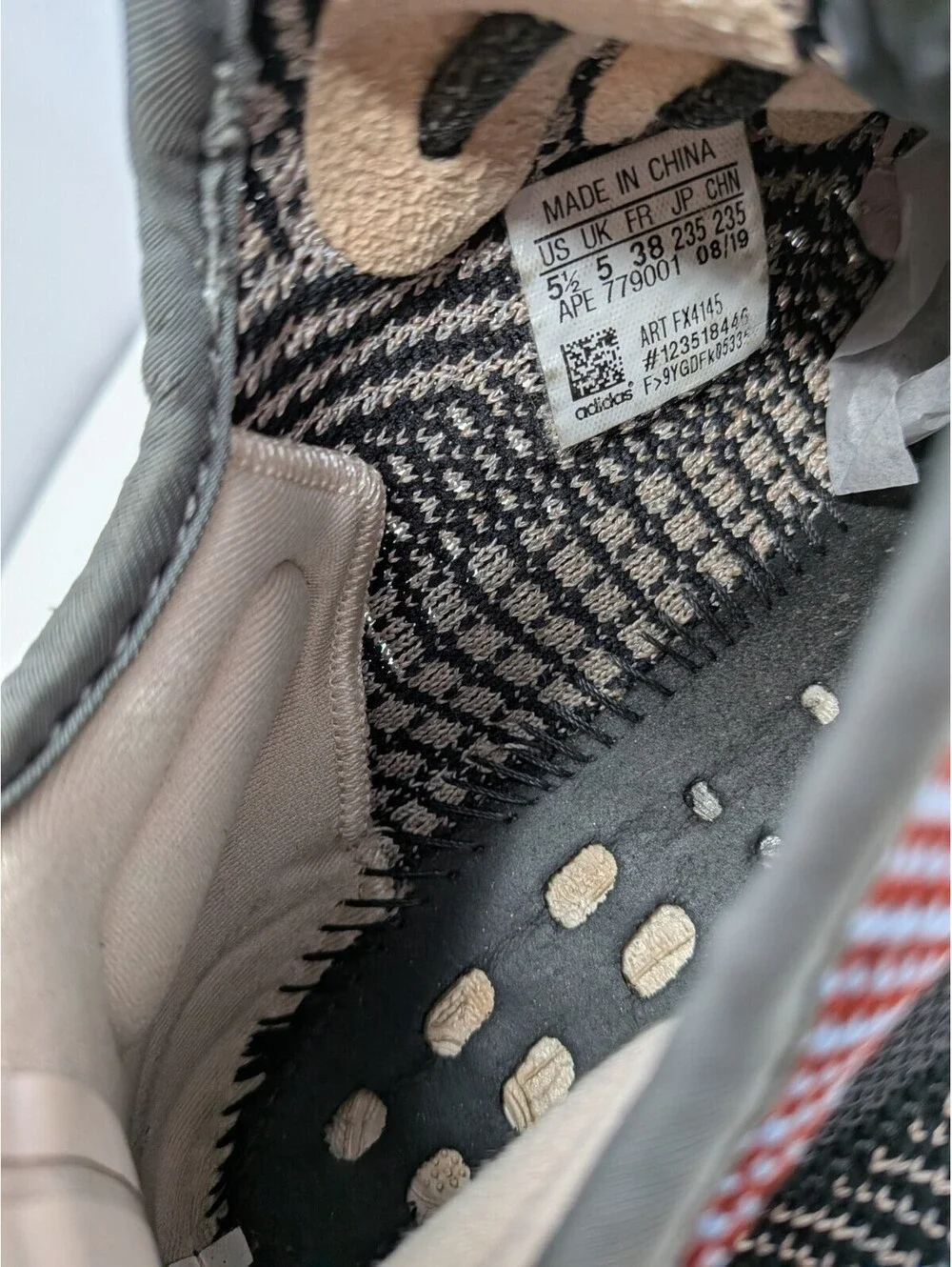 adidas Yeezy Boost 350 V2 Yecheil Reflective FX4145 Men's 5.5 No Insoles